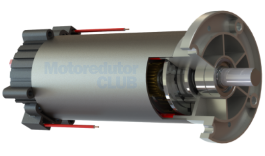Motoredutor de Corrente Contínua de 0,5 CV - Planetário